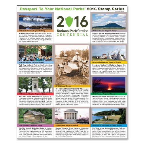 2016 Passport Stamp Set Shop Americas National Parks